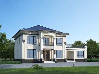 新中式二層農村自建房圖紙BZ2748-新中式風格